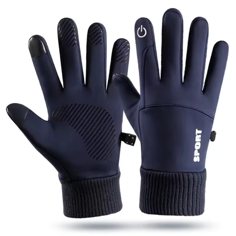 Fleece Lined Winter Thermal Gloves Waterproof Windproof Full Finger Touchscreen Gloves Outdoor Sports Cycling Motorcycle Warm