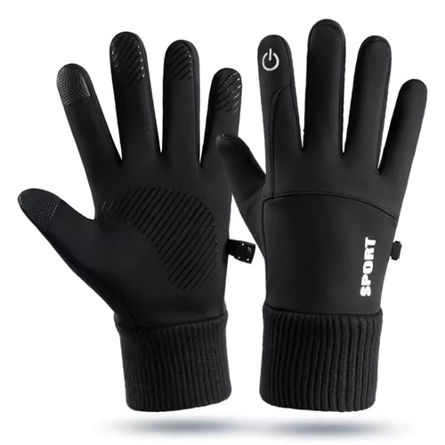 Fleece Lined Winter Thermal Gloves Waterproof Windproof Full Finger Touchscreen Gloves Outdoor Sports Cycling Motorcycle Warm