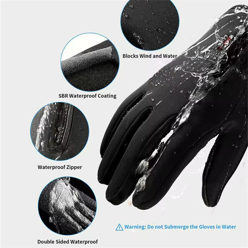 Outdoor Winter Gloves Men Women Touchscreen Warm For Cycling Driving Motorcycle Cold Gloves Windproof Non Slip Gloves S-XL
